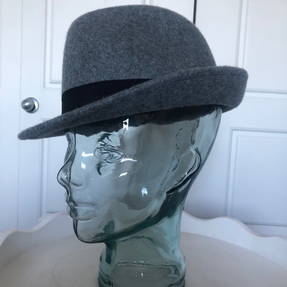Grey Wool Felt Fedora